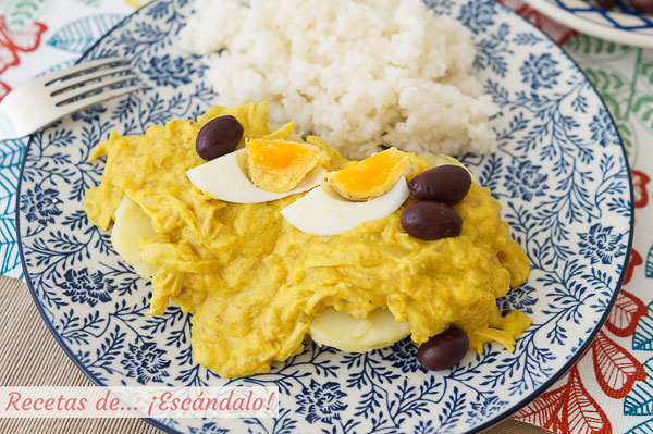 Como hacer aji de gallina. Receta peruana tradicional y deliciosa