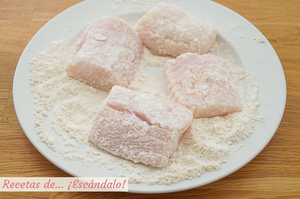 Merluza fresca enharinada