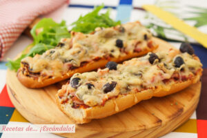 Pan pizza con bacon y champiñones, una cena rápida, sencilla y rica