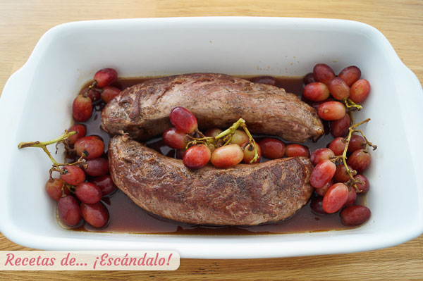 Solomillo iberico con uvas y pedro ximenez