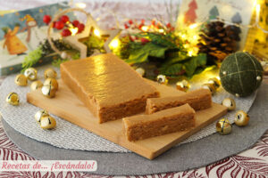 Turrón de Jijona o turrón blando casero. Receta de dulce navideño