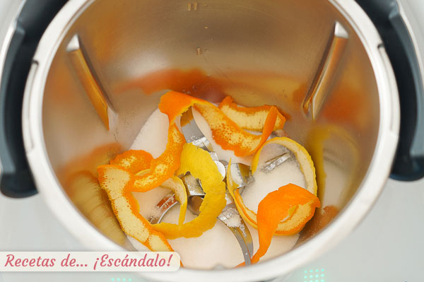 Azucar y piel de naranja y limon para roscon de reyes