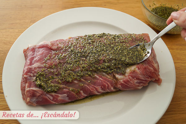 Lomo de cerdo iberico a la sal