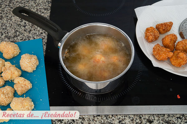 Coliflor rebozada frita