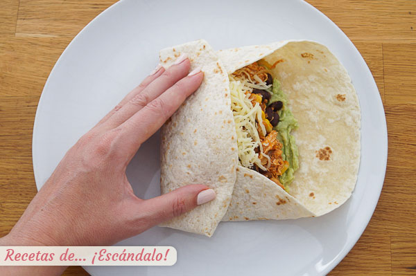 Como doblar un burrito mexicano