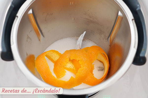 Piel de naranja y azucar para bizcocho