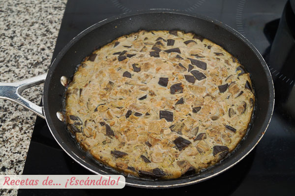 Tortilla casera de berenjenas