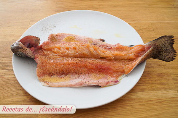 Trucha asalmonada fresca