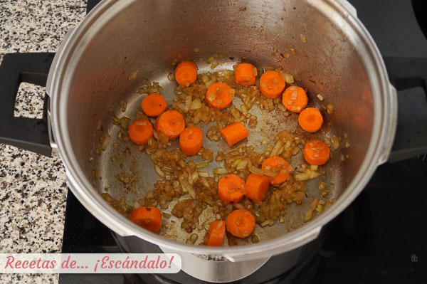 Verduras sofrito boeuf bourguignon