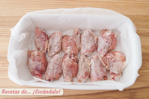 Alitas de pollo al horno