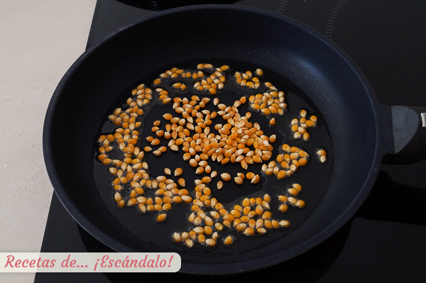 Ingredientes palomitas de maiz sarten