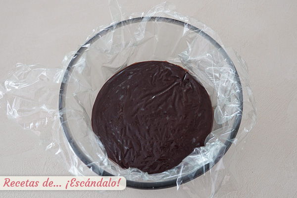 Cobertura de chocolate casera tronco navidad