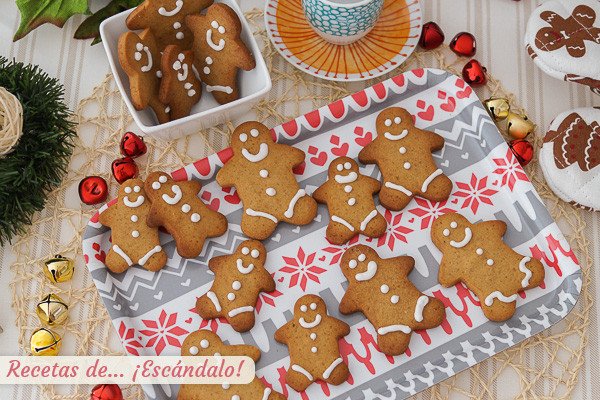 Como hacer galletas de jengibre navidenas decoradas, muy faciles