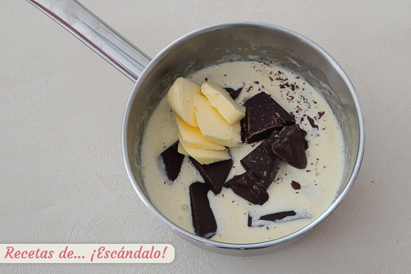 Ingredientes cobertura de chocolate tronco de navidad