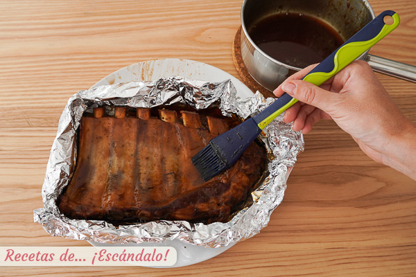 Costillas glaseadas con miel