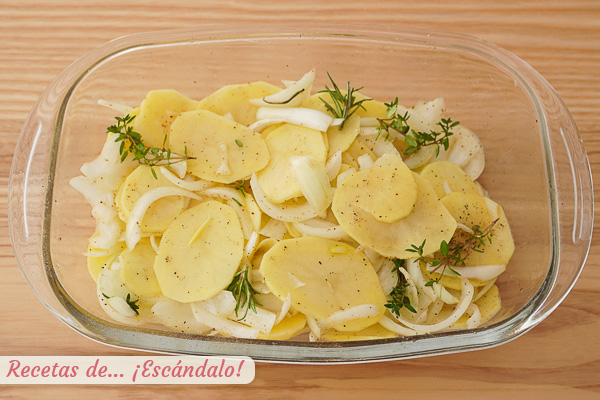 Receta de patatas panaderas caseras al horno