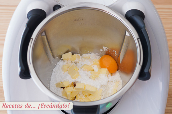 Ingredientes masa galletas mantequilla thermomix