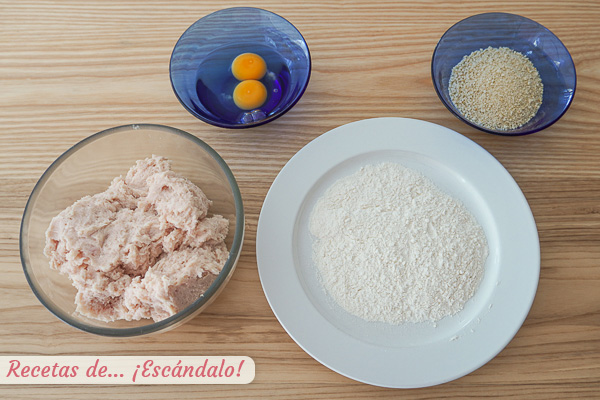 Ingredientes rebozado nuggets caseros