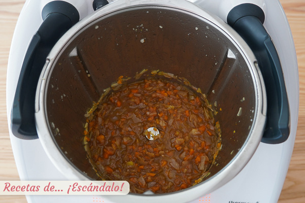 Verduras con vino tinto para carrilleras thermomix