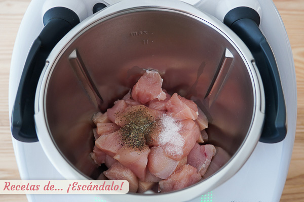 Pechugas de pollo nuggets thermomix