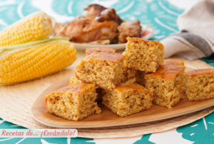 Receta de pan de maíz americano o cornbread tradicional, muy fácil
