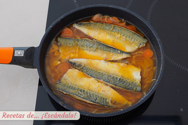 Caballas en escabeche caseras