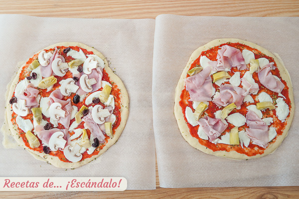 Ingredientes pizza caprichosa casera