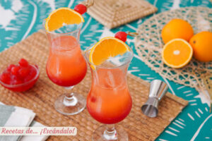 Aprende cómo preparar el cóctel Tequila Sunrise