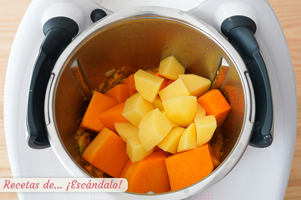 Calabaza y patata pure thermomix