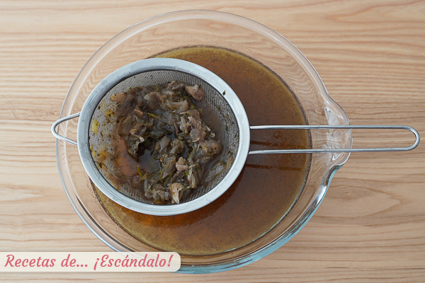 Caldo colado jarrete de ternera