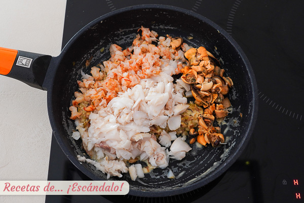 Pescados y mariscos canelones