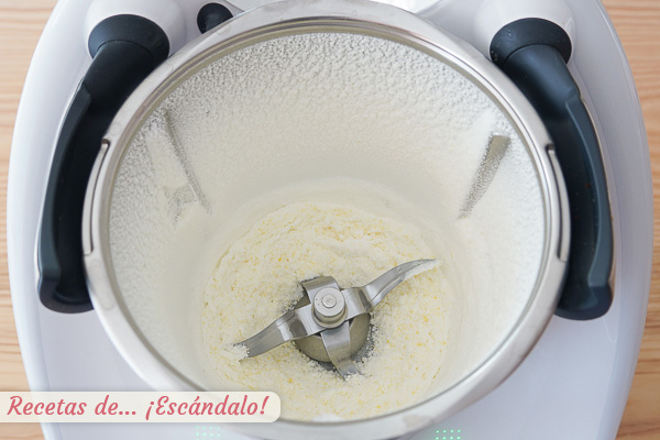 Azucar y limon pulverizados magdalenas thermomix