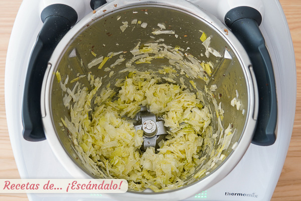 Puerro picado thermomix