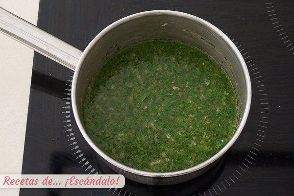 Salsa verde casera con perejil