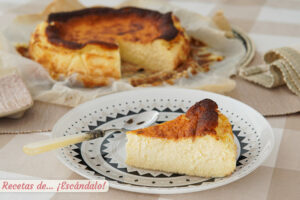 Tarta de queso La Viña con Thermomix, ¡queda de 10!